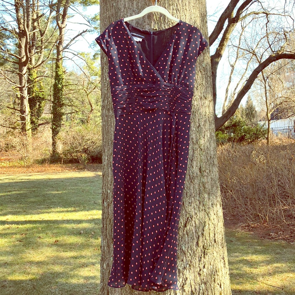 Pink polka dot dress